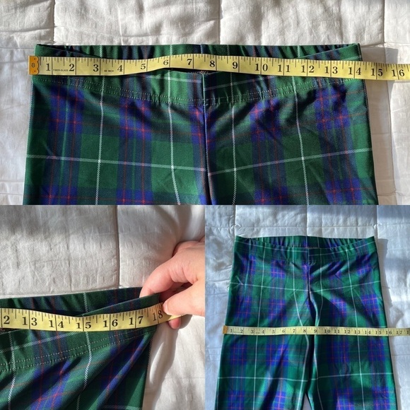 Art of Where Green Tartan Plaid Mid-rise Stretch Legging Pants - Picture 10 of 11